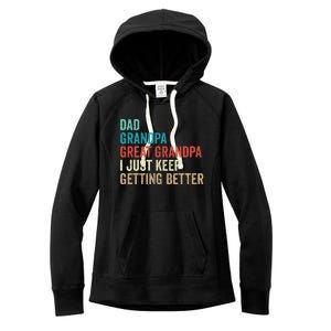 Dad Grandpa Great Grandpa Fathers Day Gift from Grand Women's Fleece Hoodie