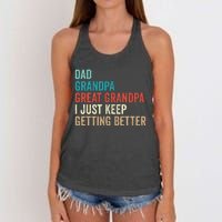 Dad Grandpa Great Grandpa Fathers Day Gift from Grand Women's Knotted Racerback Tank