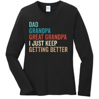 Dad Grandpa Great Grandpa Fathers Day Gift from Grand Ladies Long Sleeve Shirt