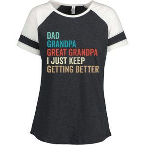 Dad Grandpa Great Grandpa Fathers Day Gift from Grand Enza Ladies Jersey Colorblock Tee