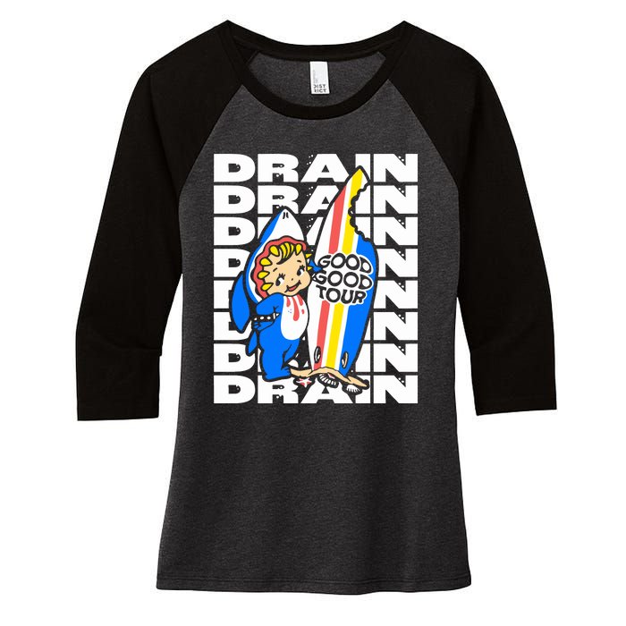 Drain Good Good Women's Tri-Blend 3/4-Sleeve Raglan Shirt