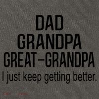 Dad Grandpa Great Grandpa,I Just Keep Getting Better Outfits T Cotton Canvas Backpack