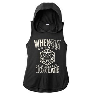 Dungeon GM Game DM Boardgame Master Role Play Ladies PosiCharge Tri-Blend Wicking Draft Hoodie Tank