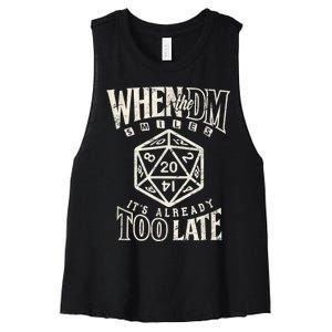 Dungeon GM Game DM Boardgame Master Role Play Women's Racerback Cropped Tank