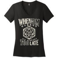 Dungeon GM Game DM Boardgame Master Role Play Women's V-Neck T-Shirt