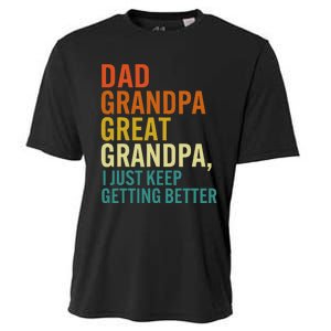 Dad Grandpa Great Grandpa I Just Keep Getting Better Retro Cooling Performance Crew T-Shirt