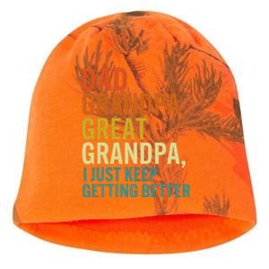 Dad Grandpa Great Grandpa I Just Keep Getting Better Retro Kati - Camo Knit Beanie