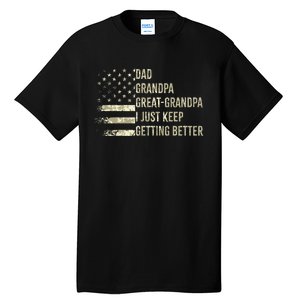 Dad Grandpa Great Grandpa Fathers Day Last Minute Tall T-Shirt