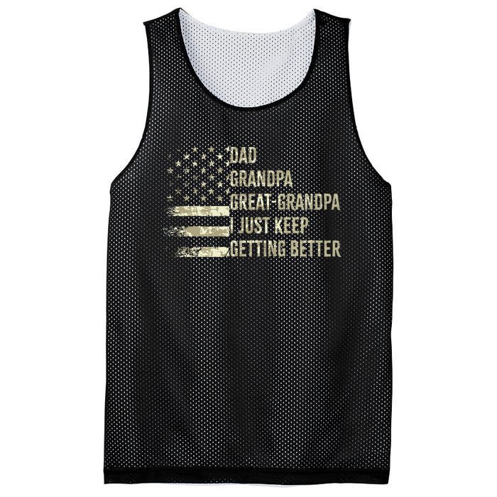 Dad Grandpa Great Grandpa Fathers Day Last Minute Mesh Reversible Basketball Jersey Tank