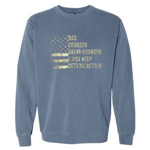 Dad Grandpa Great Grandpa Fathers Day Last Minute Garment-Dyed Sweatshirt