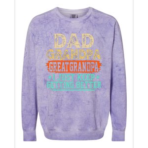 Dad Grandpa Great Grandpa Fathers Day Colorblast Crewneck Sweatshirt