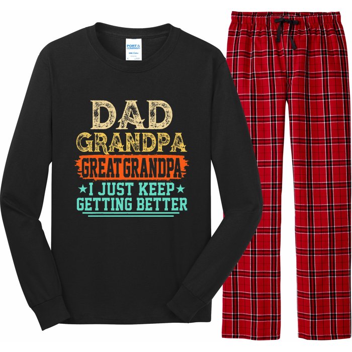 Dad Grandpa Great Grandpa Fathers Day Long Sleeve Pajama Set