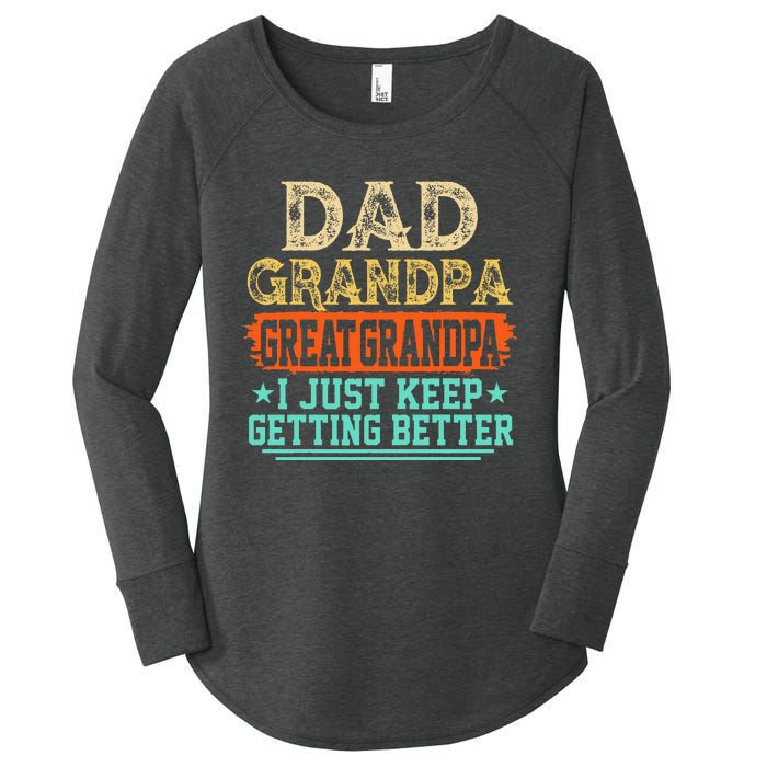 Dad Grandpa Great Grandpa Fathers Day Women's Perfect Tri Tunic Long Sleeve Shirt