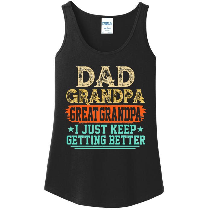 Dad Grandpa Great Grandpa Fathers Day Ladies Essential Tank