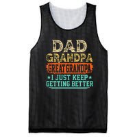 Dad Grandpa Great Grandpa Fathers Day Mesh Reversible Basketball Jersey Tank