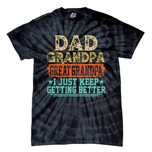 Dad Grandpa Great Grandpa Fathers Day Tie-Dye T-Shirt