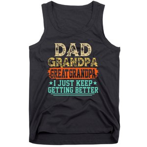 Dad Grandpa Great Grandpa Fathers Day Tank Top