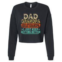 Dad Grandpa Great Grandpa Fathers Day Cropped Pullover Crew