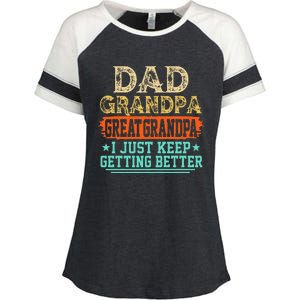 Dad Grandpa Great Grandpa Fathers Day Enza Ladies Jersey Colorblock Tee