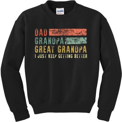 Dad Grandpa Great Grandpa Retro Fathers Day from Grand Kids Sweatshirt