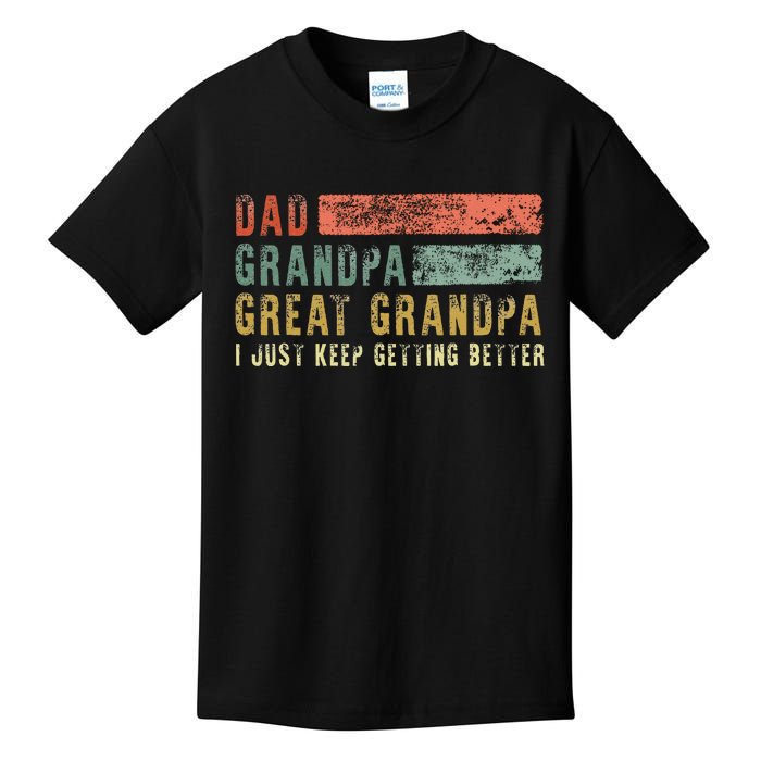 Dad Grandpa Great Grandpa Retro Fathers Day from Grand Kids T-Shirt