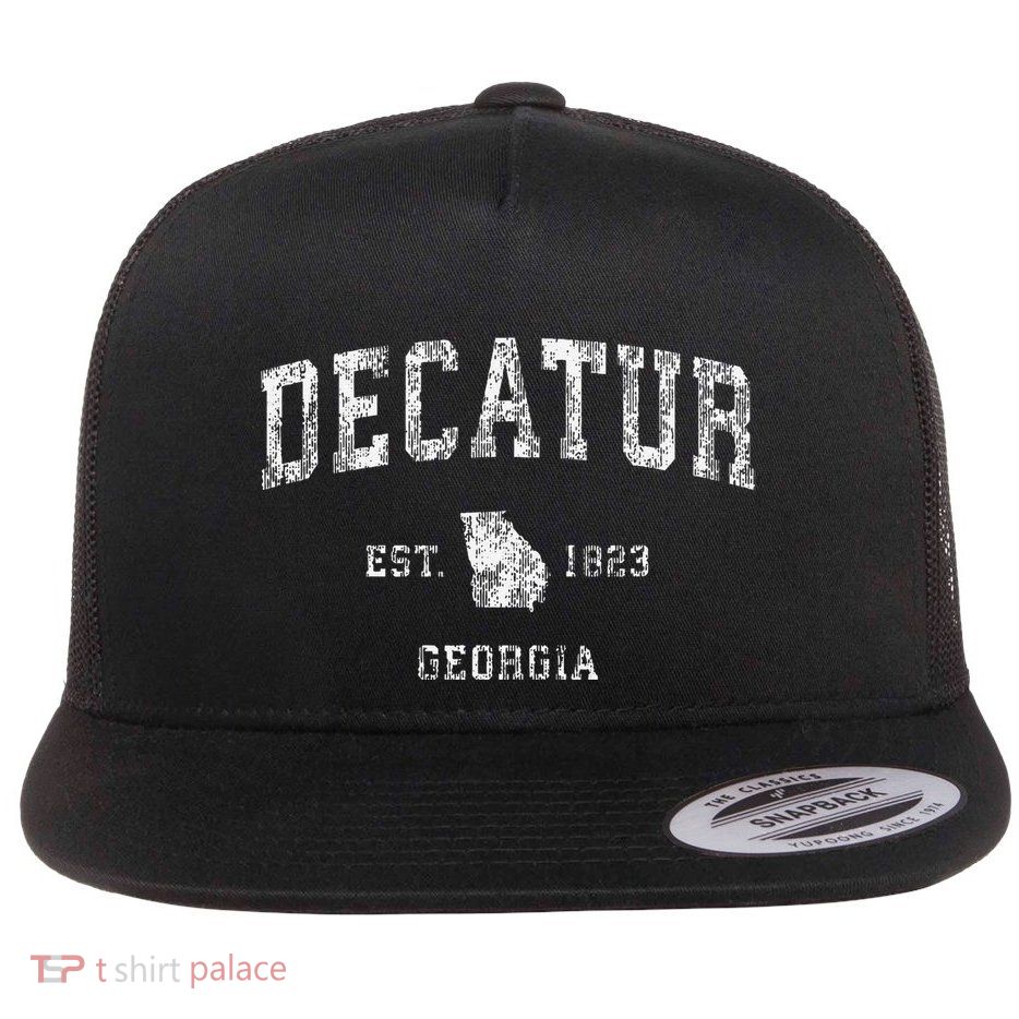 Decatur Georgia Ga Vintage Athletic Sports Flatbill Hat