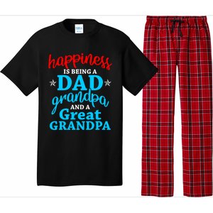 Dad Grandpa Great Grandpa Happiness Is Being A Dad Cute Gift Pajama Set