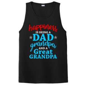 Dad Grandpa Great Grandpa Happiness Is Being A Dad Cute Gift PosiCharge Competitor Tank