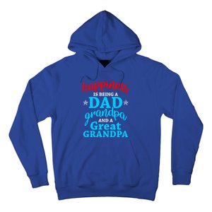 Dad Grandpa Great Grandpa Happiness Is Being A Dad Cute Gift Hoodie