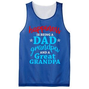 Dad Grandpa Great Grandpa Happiness Is Being A Dad Cute Gift Mesh Reversible Basketball Jersey Tank