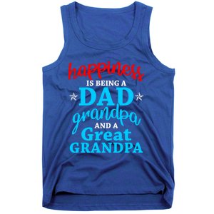 Dad Grandpa Great Grandpa Happiness Is Being A Dad Cute Gift Tank Top