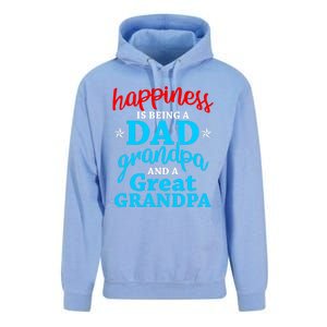 Dad Grandpa Great Grandpa Happiness Is Being A Dad Cute Gift Unisex Surf Hoodie