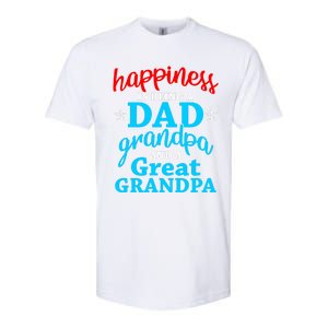 Dad Grandpa Great Grandpa Happiness Is Being A Dad Cute Gift Softstyle CVC T-Shirt