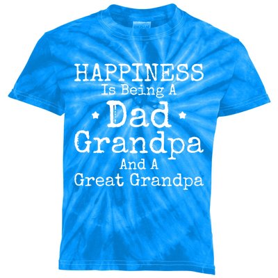 Dad Grandpa Great Grandpa Hilarious Saying Grandfather Gift Kids Tie-Dye T-Shirt