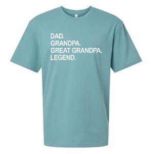 Dad Grandpa Great Grandpa Legend Father's Day Gift Sueded Cloud Jersey T-Shirt