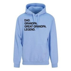 Dad Grandpa Great Grandpa Legend Father's Day Gift Unisex Surf Hoodie