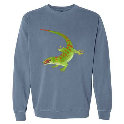 Day Gecko Green Gecko Lizard Drawing Reptile Lover Meaningful Gift Garment-Dyed Sweatshirt