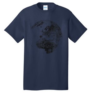 Distressed Globe, Grunge Effect World Earth Tall T-Shirt