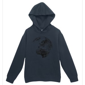 Distressed Globe, Grunge Effect World Earth Urban Pullover Hoodie