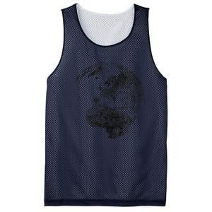 Distressed Globe, Grunge Effect World Earth Mesh Reversible Basketball Jersey Tank