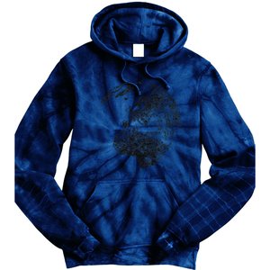 Distressed Globe, Grunge Effect World Earth Tie Dye Hoodie