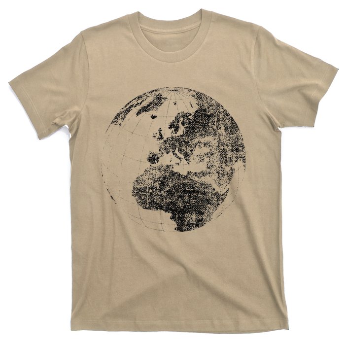 Distressed Globe, Grunge Effect World Earth T-Shirt