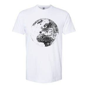 Distressed Globe, Grunge Effect World Earth Softstyle CVC T-Shirt