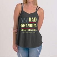 Dad Grandpa Great Grandpa I Just Keep Getting Better Vintage Women's Strappy Tank