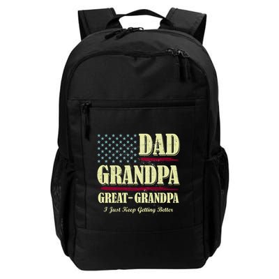 Dad Grandpa Great Grandpa I Just Keep Getting Better Vintage Gift Backpack