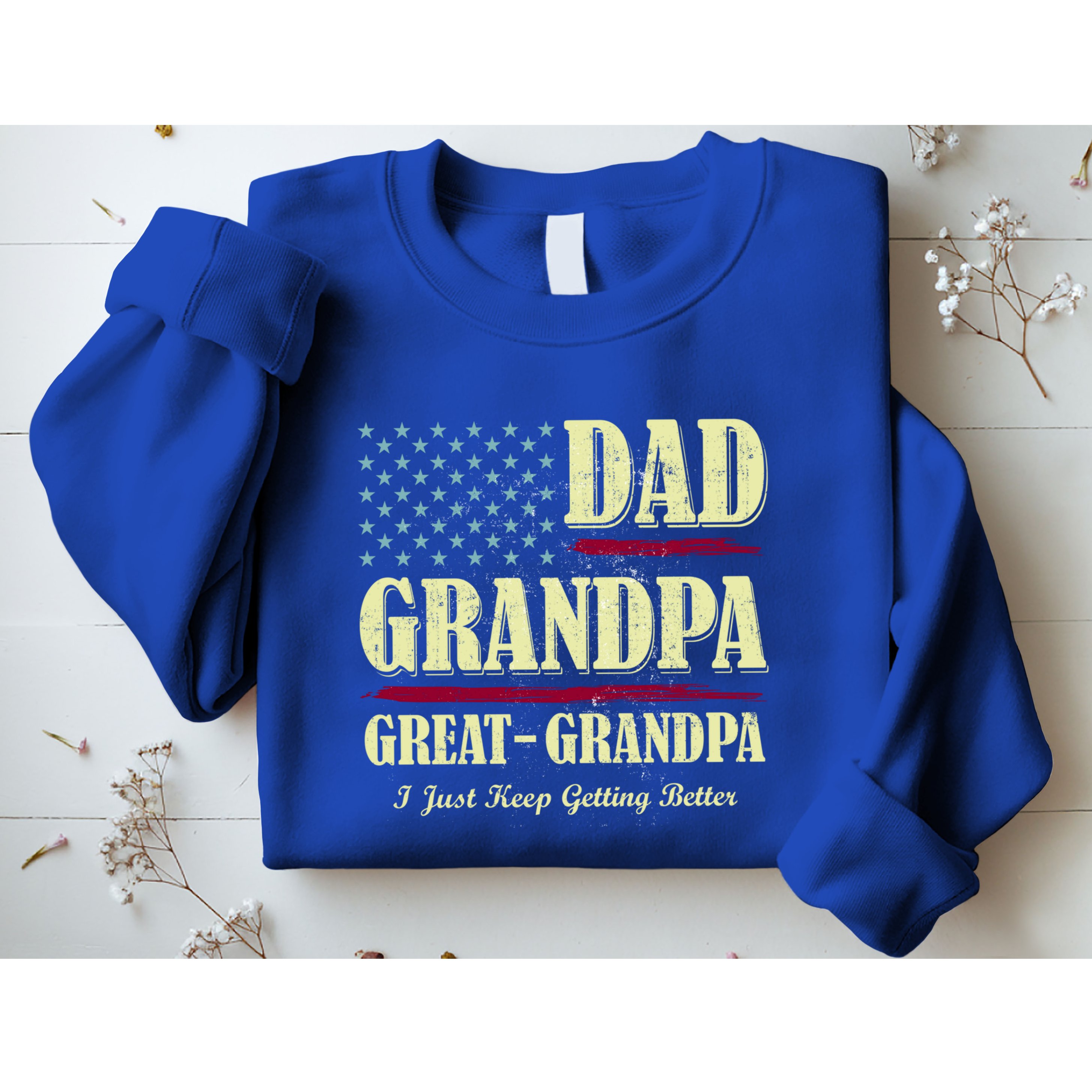 Dad Grandpa Great Grandpa I Just Keep Getting Better Vintage Gift Sweatshirt
