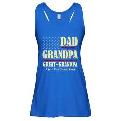 Dad Grandpa Great Grandpa I Just Keep Getting Better Vintage Gift Ladies Essential Flowy Tank