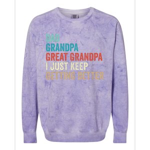 Dad Grandpa Great Grandpa Fathers Day Gift from Grand Colorblast Crewneck Sweatshirt