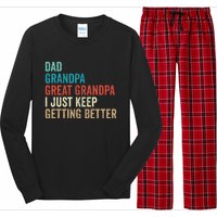 Dad Grandpa Great Grandpa Fathers Day Gift from Grand Long Sleeve Pajama Set