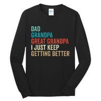 Dad Grandpa Great Grandpa Fathers Day Gift from Grand Tall Long Sleeve T-Shirt